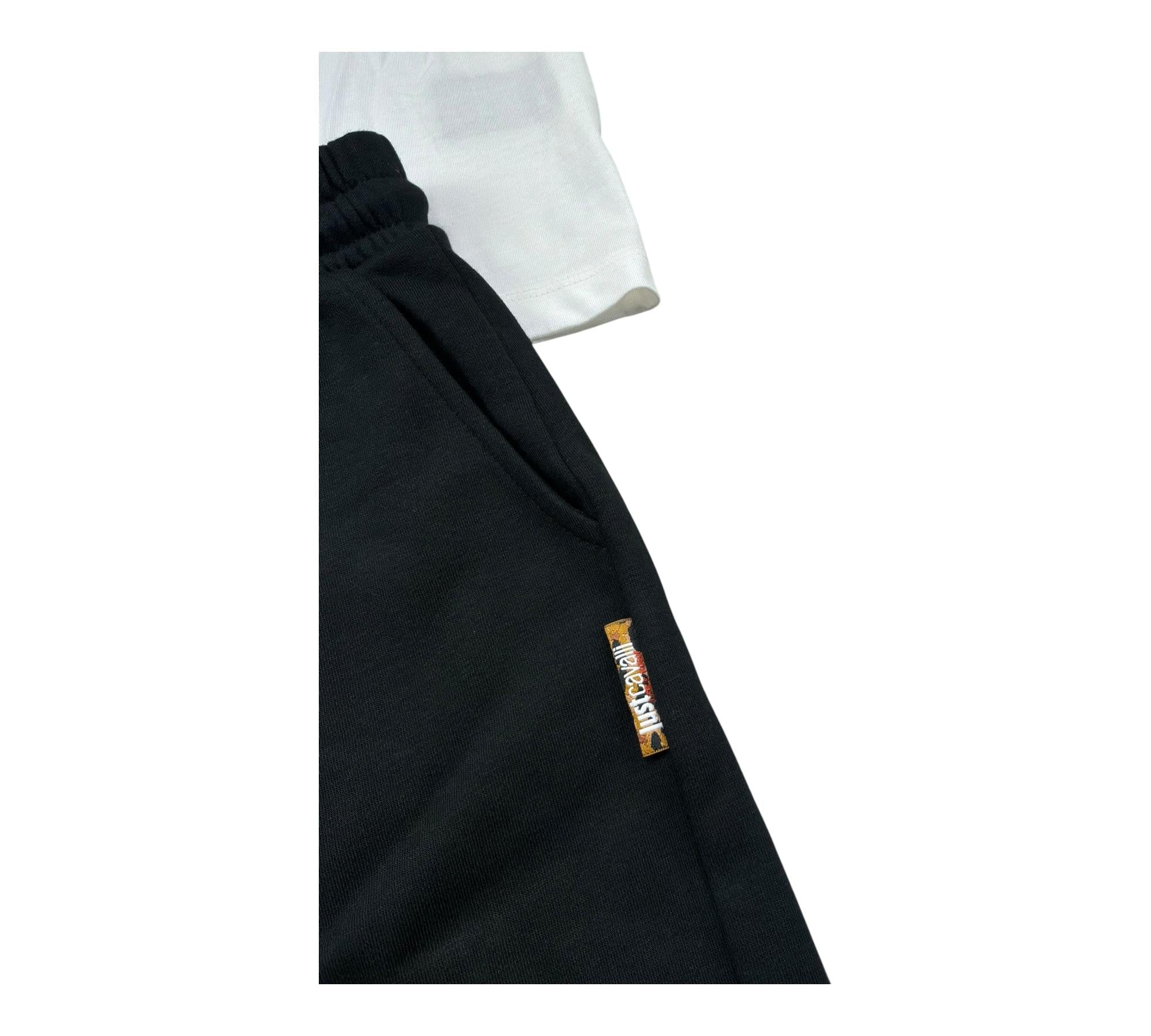 Just Cavalli Completo 2 Pezzi T-Shirt-Bermuda per Bambino JBP26040CJ BIANCO/NERO JUST CAVALLI 
