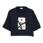 Il Gufo T-Shirt Girocollo Tinta Unita con Stampa per Neonata P25TS477MF001N BLU IL GUFO 