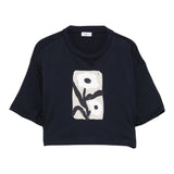 Il Gufo T-Shirt Girocollo Tinta Unita con Stampa per Neonata P25TS477MF001N BLU IL GUFO 