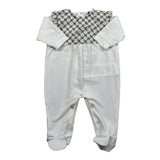 Elisabetta Franchi Tutina Manica Lunga Tinta Unita con Stampe per Neonata ENTU51 BIANCO ELISABETTA FRANCHI 