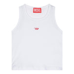 Diesel Canotta Tinta Unita con Logo per Bambina J02238 BIANCO DIESEL 