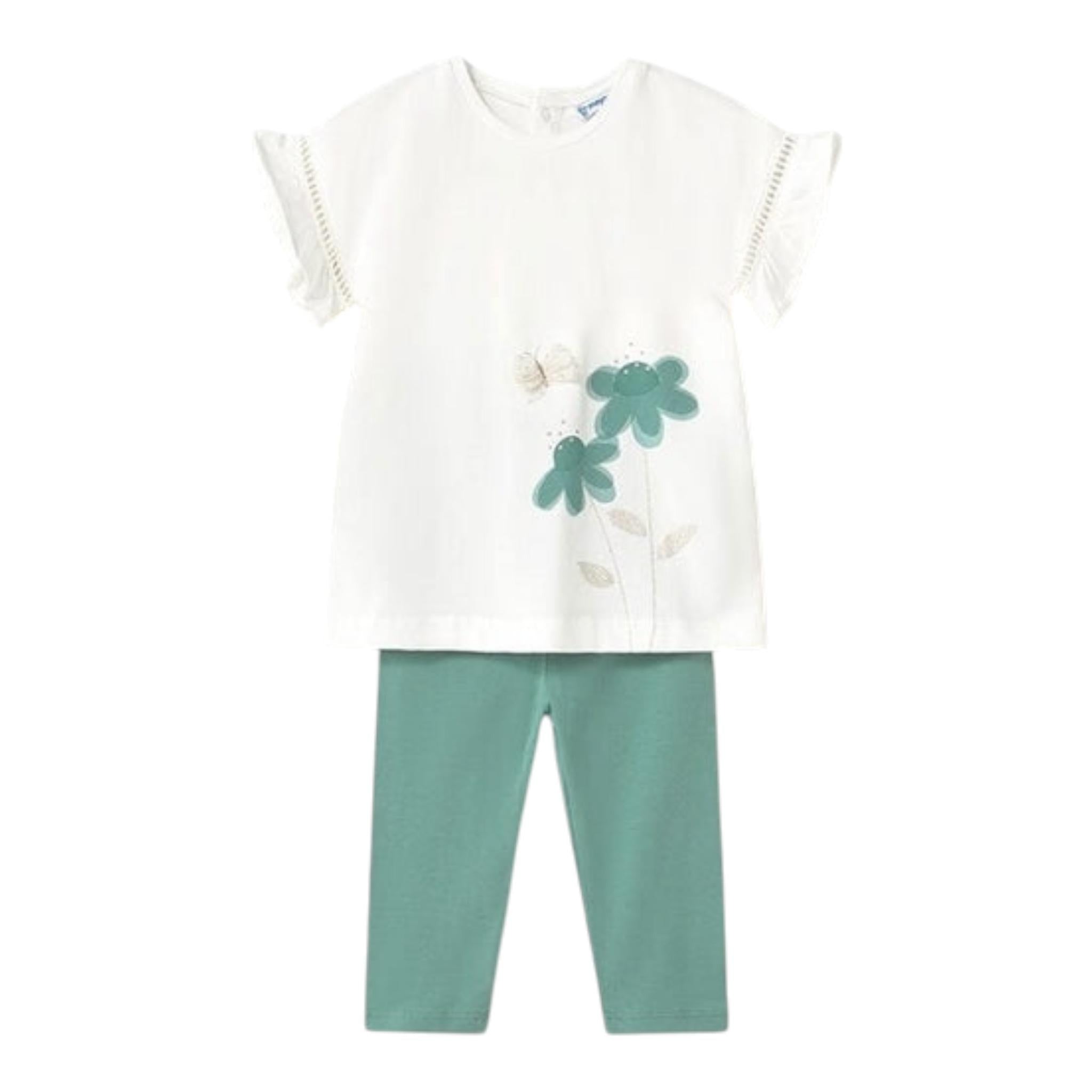 Mayoral Completo 2 Pezzi T-Shirt-Leggins per Neonata 1734 BIANC MAYORAL 