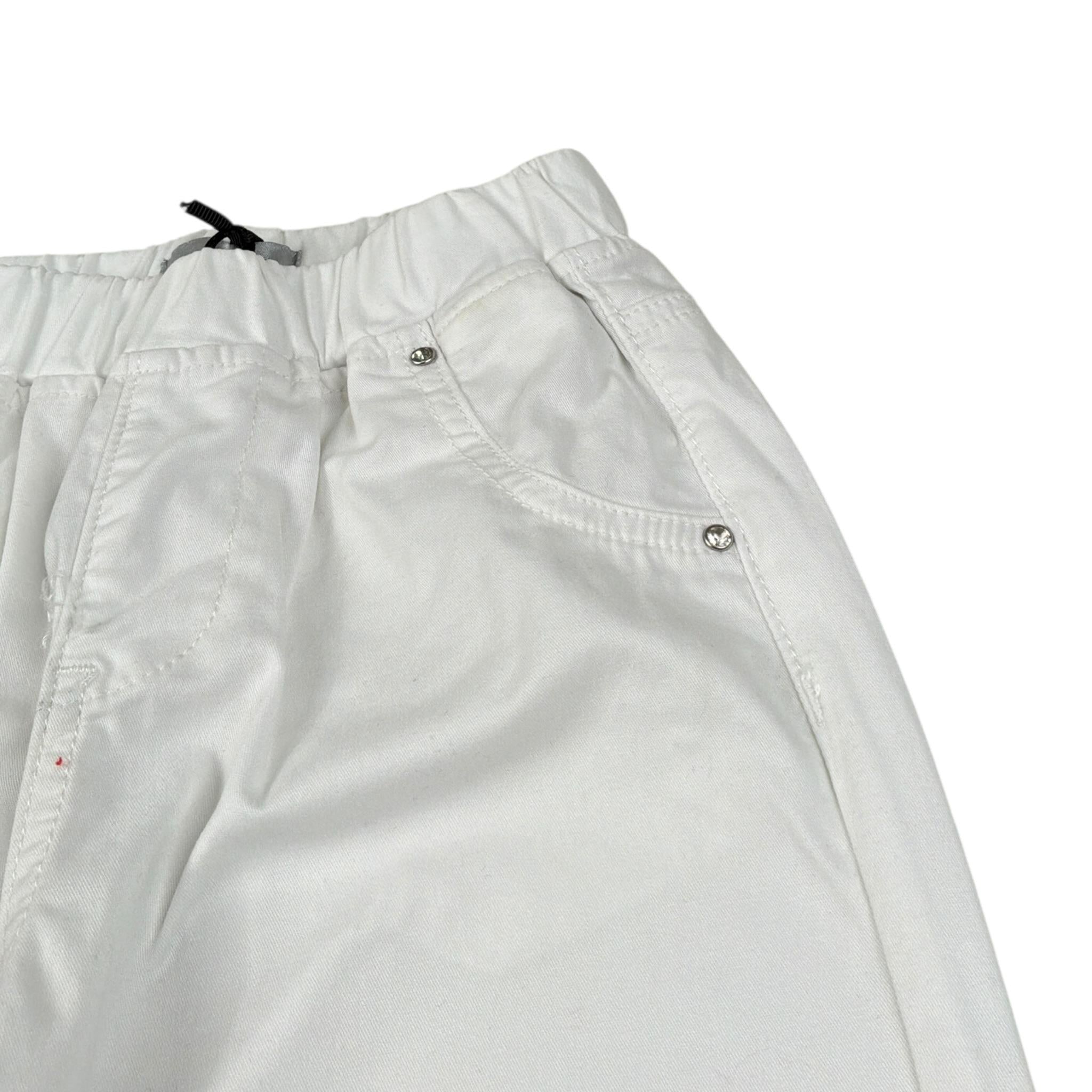 Gaelle Pantalone tinta unita con Elastico In Vita Bianco per Bambina 2745P00512 BIANCO GAELLE 