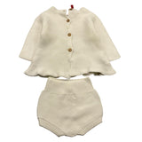 CND completo 2 pezzi maglia-culotte tinta unita Bianco per Neonato 949564 BIANCO CND 