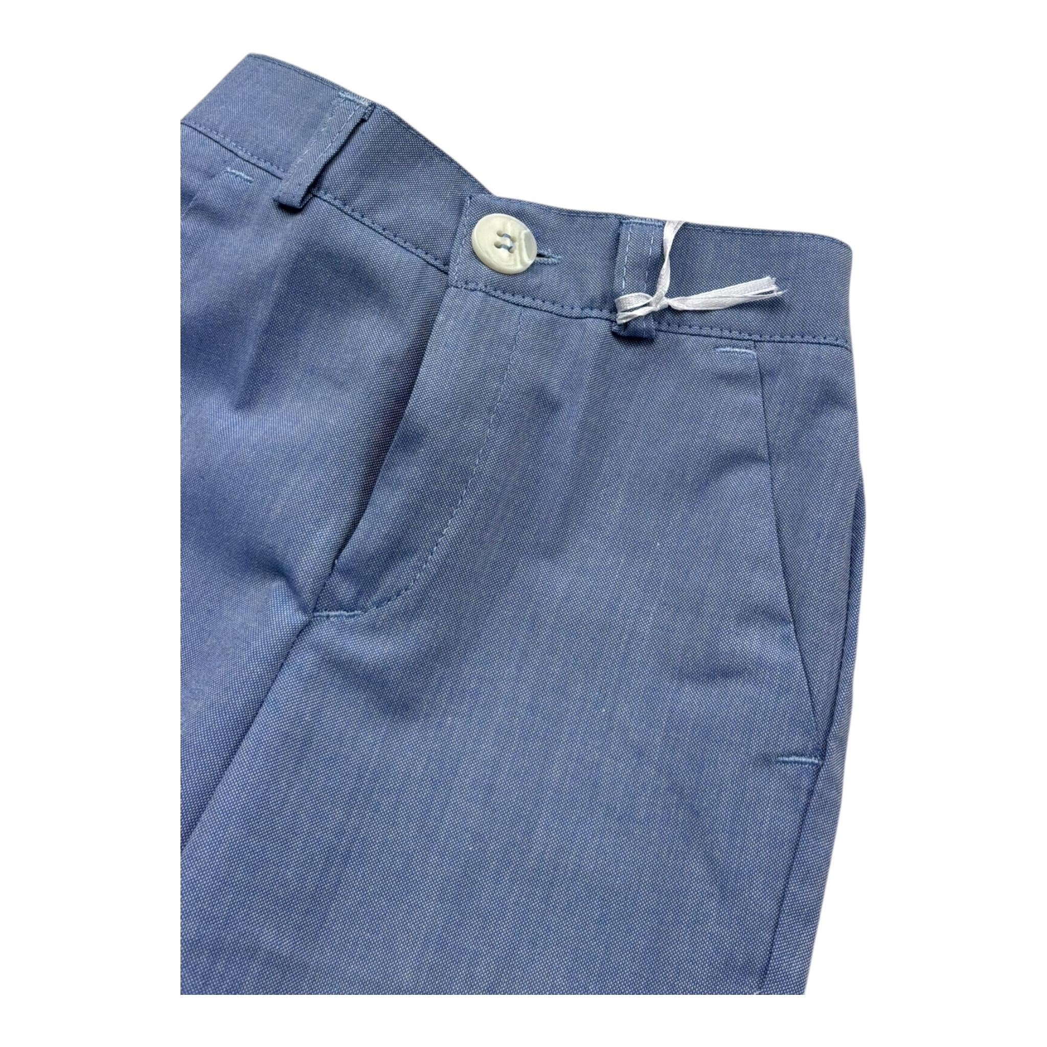 Manuel & Frank Bermuda Tinta Unita con Elastico In Vita per Neonato MF2416I AZZURRO MANUEL & FRANK 