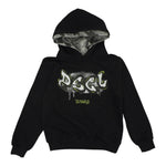 DISCLAIMER felpa tinta unita con cappuccio e stampa Nero per Bambino 24IDK58234X NERO DISCLAIMER 