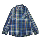 Aspesi Camicia Manica Lunga Con Fantasia A Quadri E Taschino Blu Per Bambino