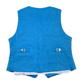 Trussardi Gilet Tinta Unita con Stampa Logo Azzurro per Bambino