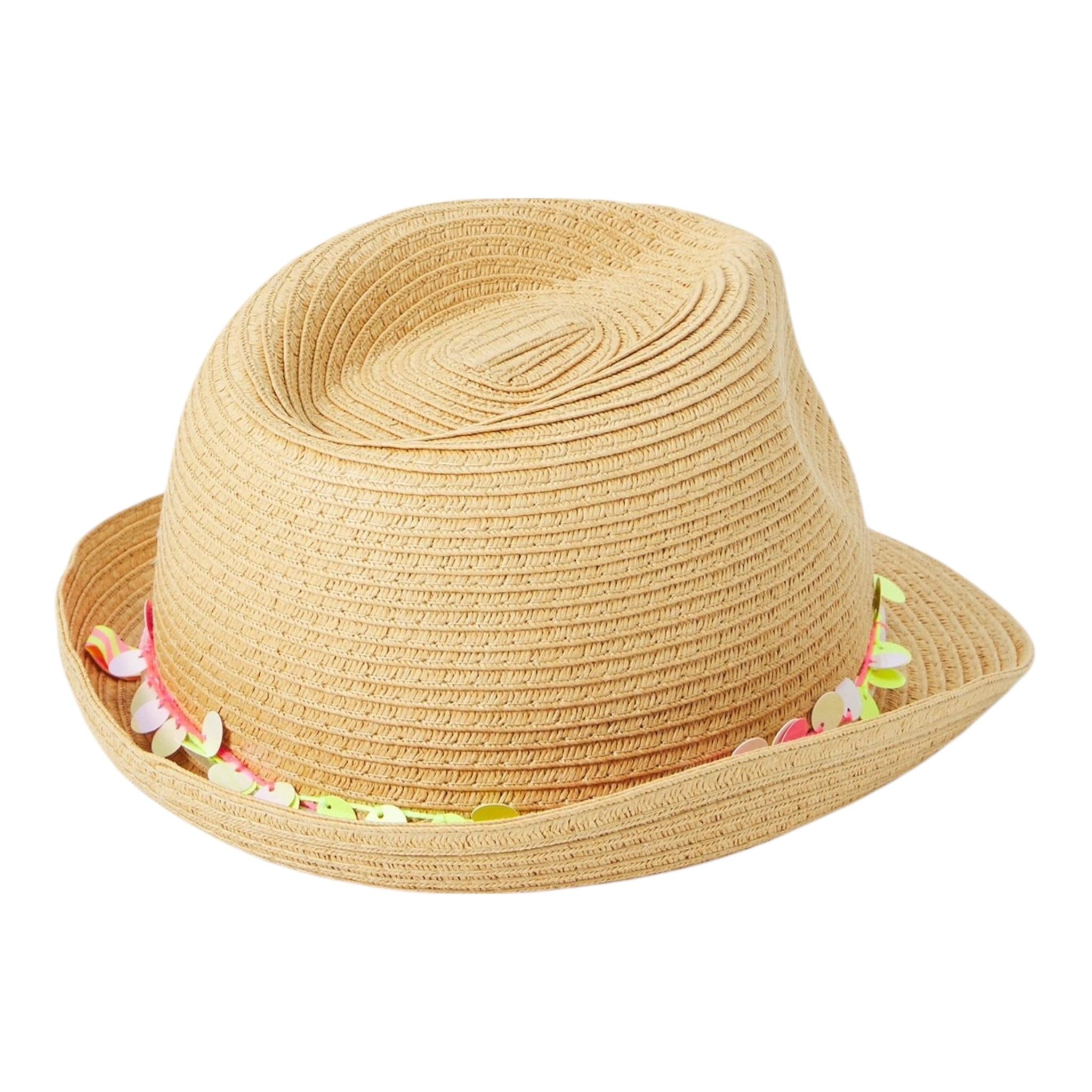 Billieblush Cappello In Paglia Tinta Unita con Applicazioni per Bambina U20756 BIEGE BillIEBLUSH 