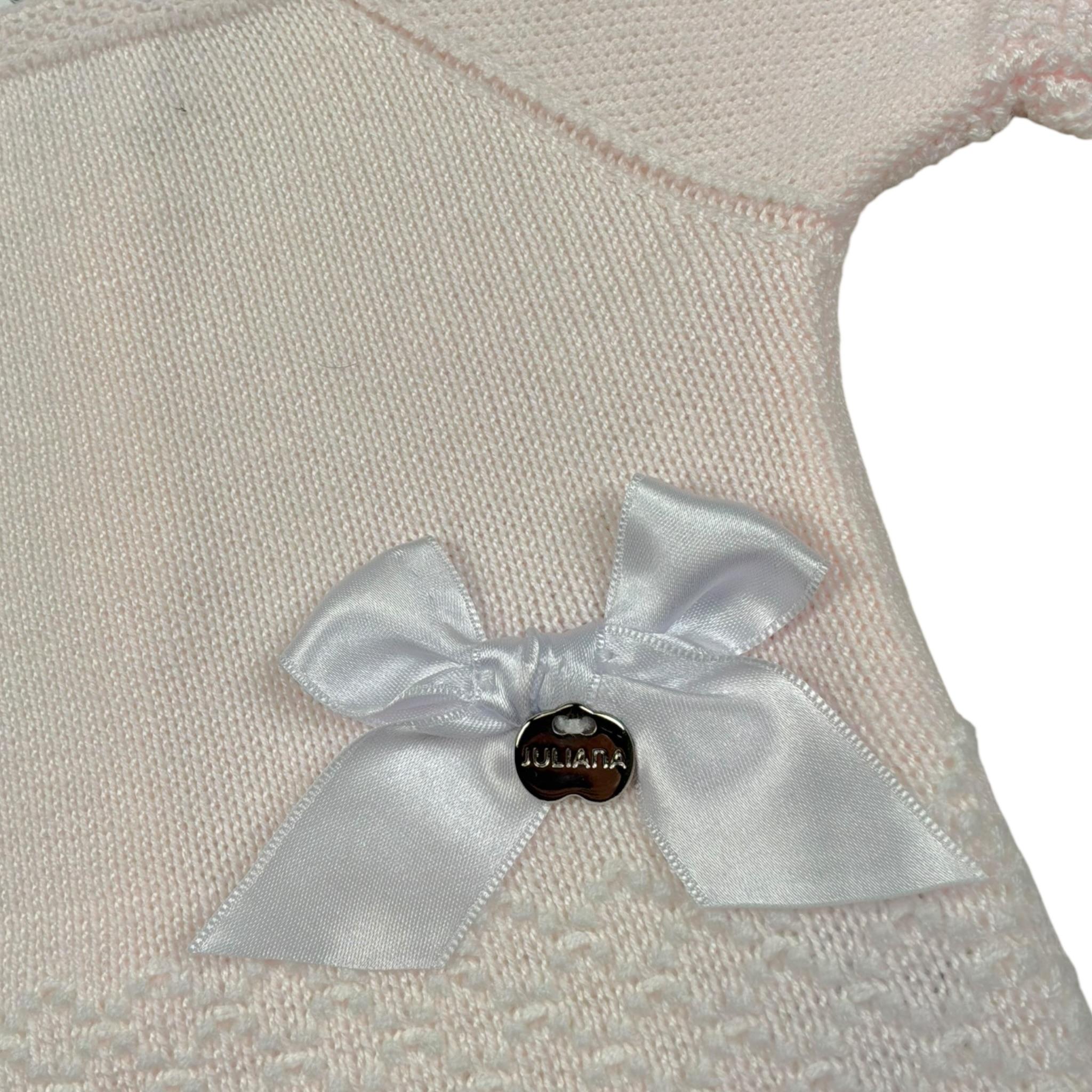 Juliana Completo 2 Pezzi T-Shirt In Maglia-Coulotte Rosa per Neonata J553 ROSA JULIANA 