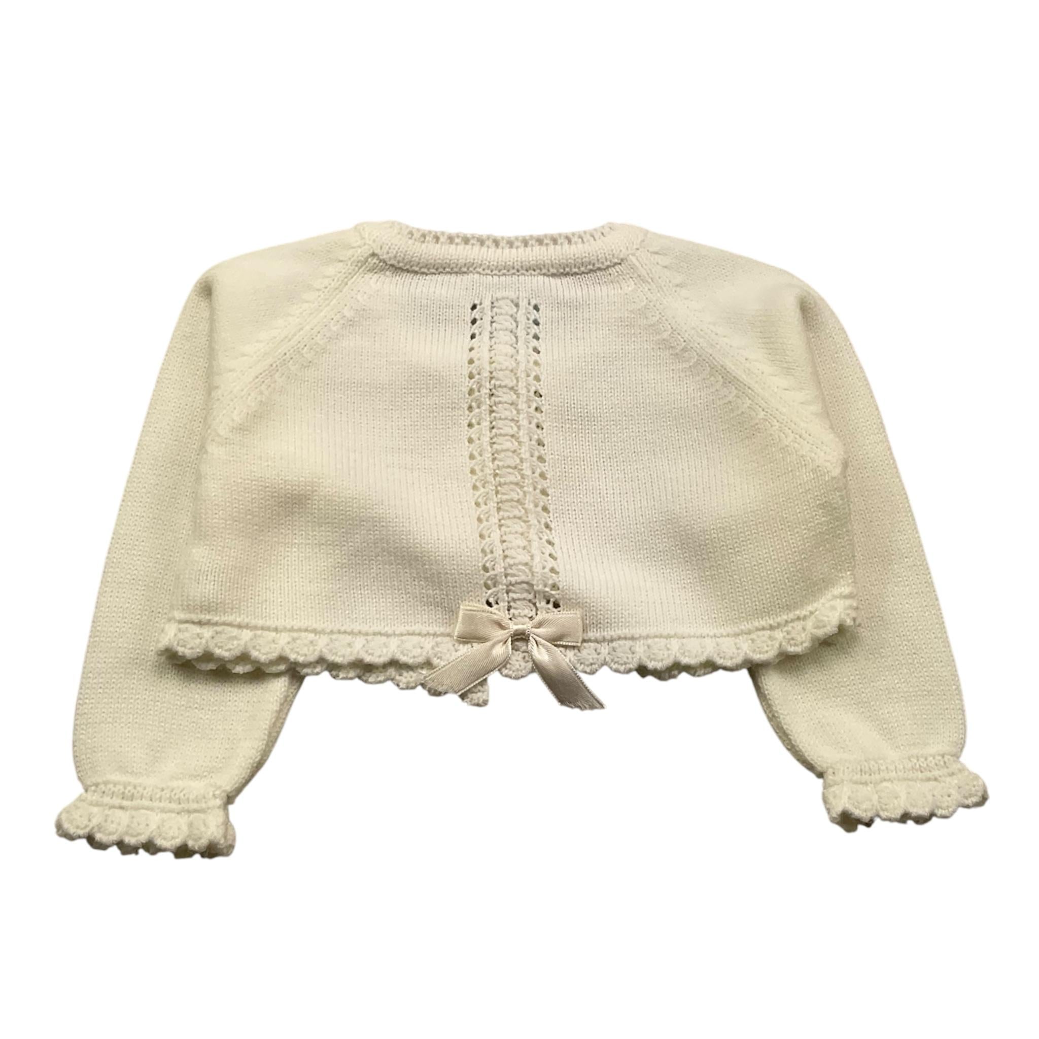 GRANLEI coprispalle tinta unita con trafori Panna per Neonata 224201 PANNA GRANLEI 