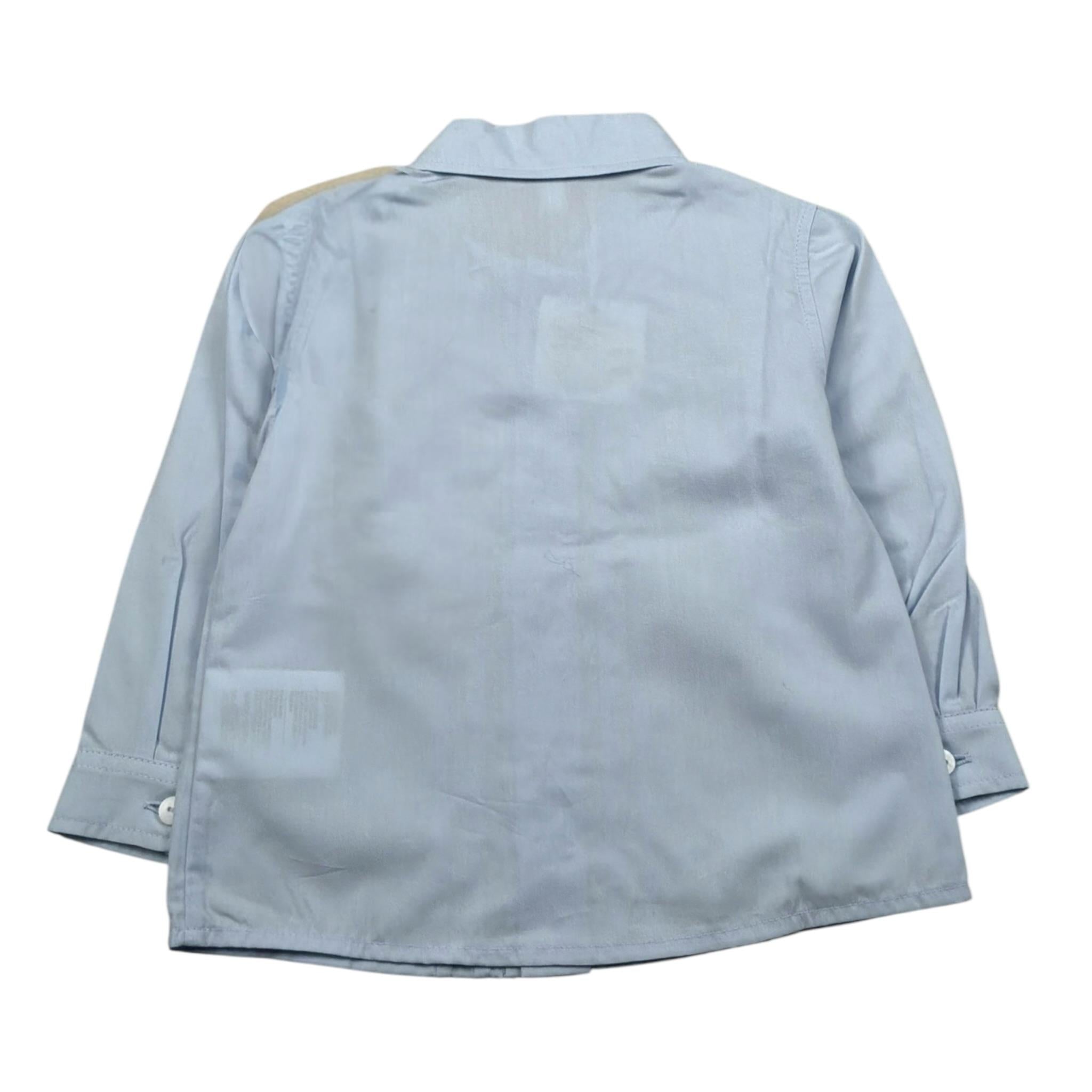 Le Coconne Camicia Manica Lunga Tinta Unita per Bambino LCN1228 AZZURRO LE COCONNE 