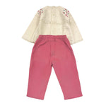 MAYORAL completo 2pz maglia-pantalone bicolore Beige/rosa per Neonata 2519 BEIGE/ROSA MAYORAL 
