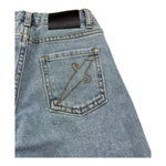Cesare Paciotti Bermuda In Denim Tinta Unita per Bambino BMP5161BX AZZURRO CESARE PACIOTTI 