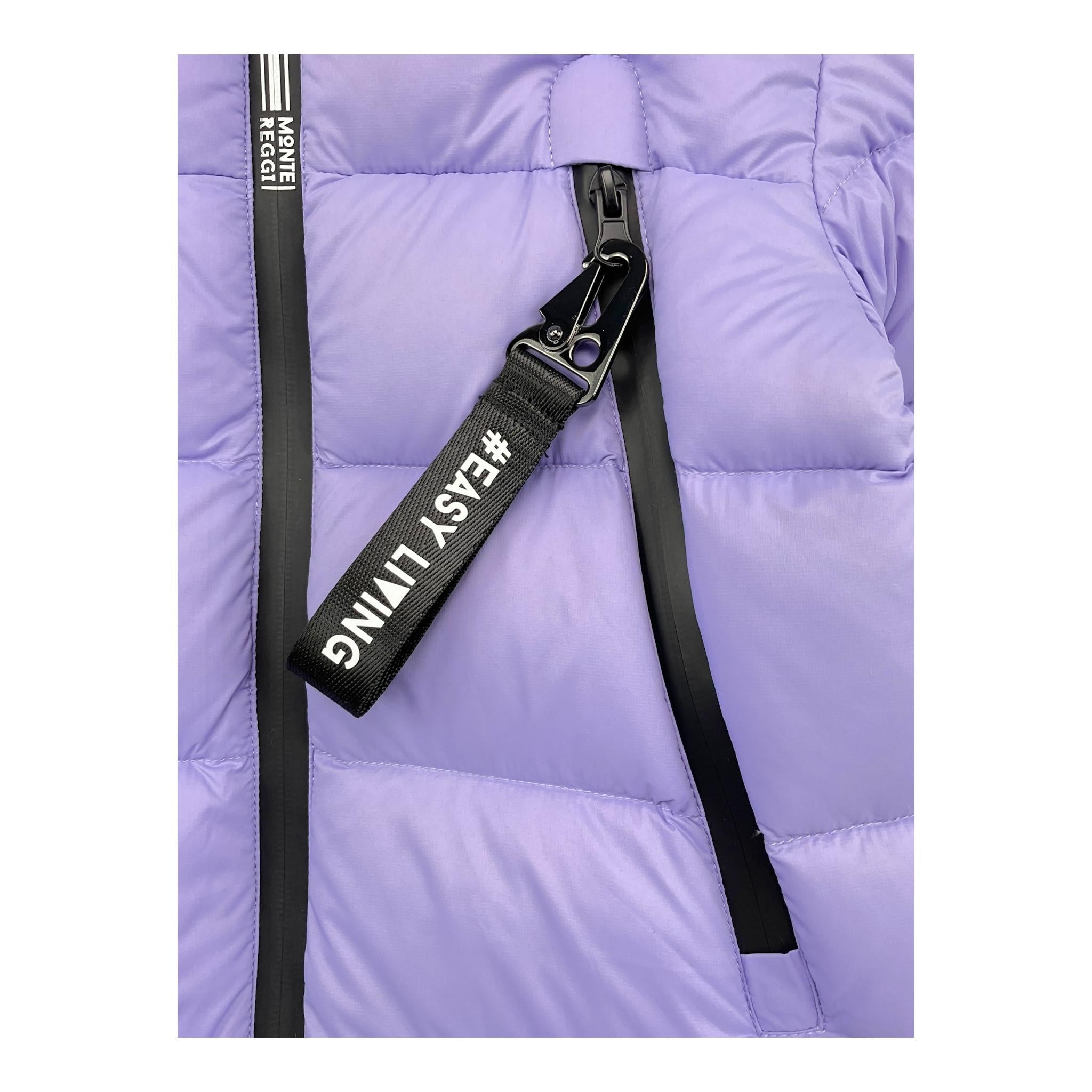 MONTEREGGI giubbino tinta unita con zip e cappuccio Lilla per Bambina FW48201 LILLA MONTEREGGI 