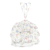 Lu Lu By Miss Grant Top Tinta Unita con Fantasia Fiori per Bambina LL3535 PANNA LU LU BY MISS GRANT 