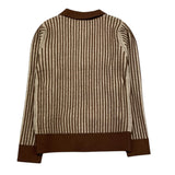 TRUSSARDI cardigan bicolore con profili in contrasto Marrone per Bambino TBA25039 MARRONE TRUSSARDI 