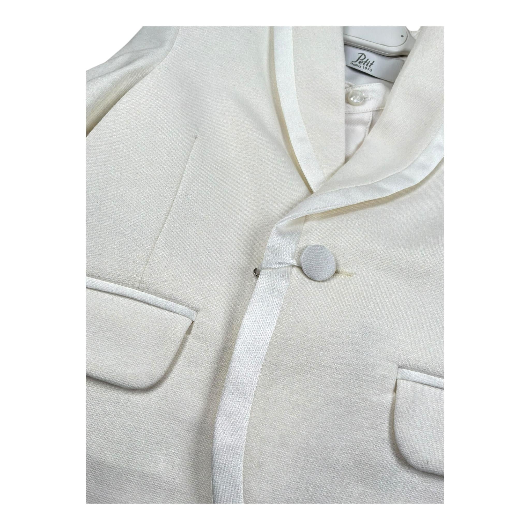 Petit Completo 3 Pezzi Giacca-Pantalone-Camicia per Neonato S3415479LN PANNA PETIT 