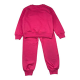 MOSCHINO completo 2pz felpa-pantalone tinta unita con stampa Magenta per Bambina HUK04BF MAGENTA MOSCHINO 