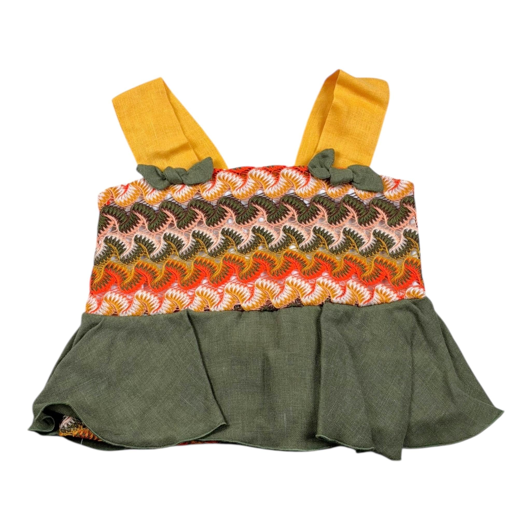 La Stupenderia Top Giromanica Stampa Fantasia per Bambina TJTP92X MULTICOLOR LA STUPENDERIA 