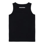 Dsquared2 Canotta Girocollo tinta unita con Logo Nero per Bambino DQ2783X NERO DSQUARED2 