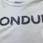 Dondup T-Shirt Girocollo Tinta Unita con Stampa per Bambina DFTS023 BIANCO DONDUP 