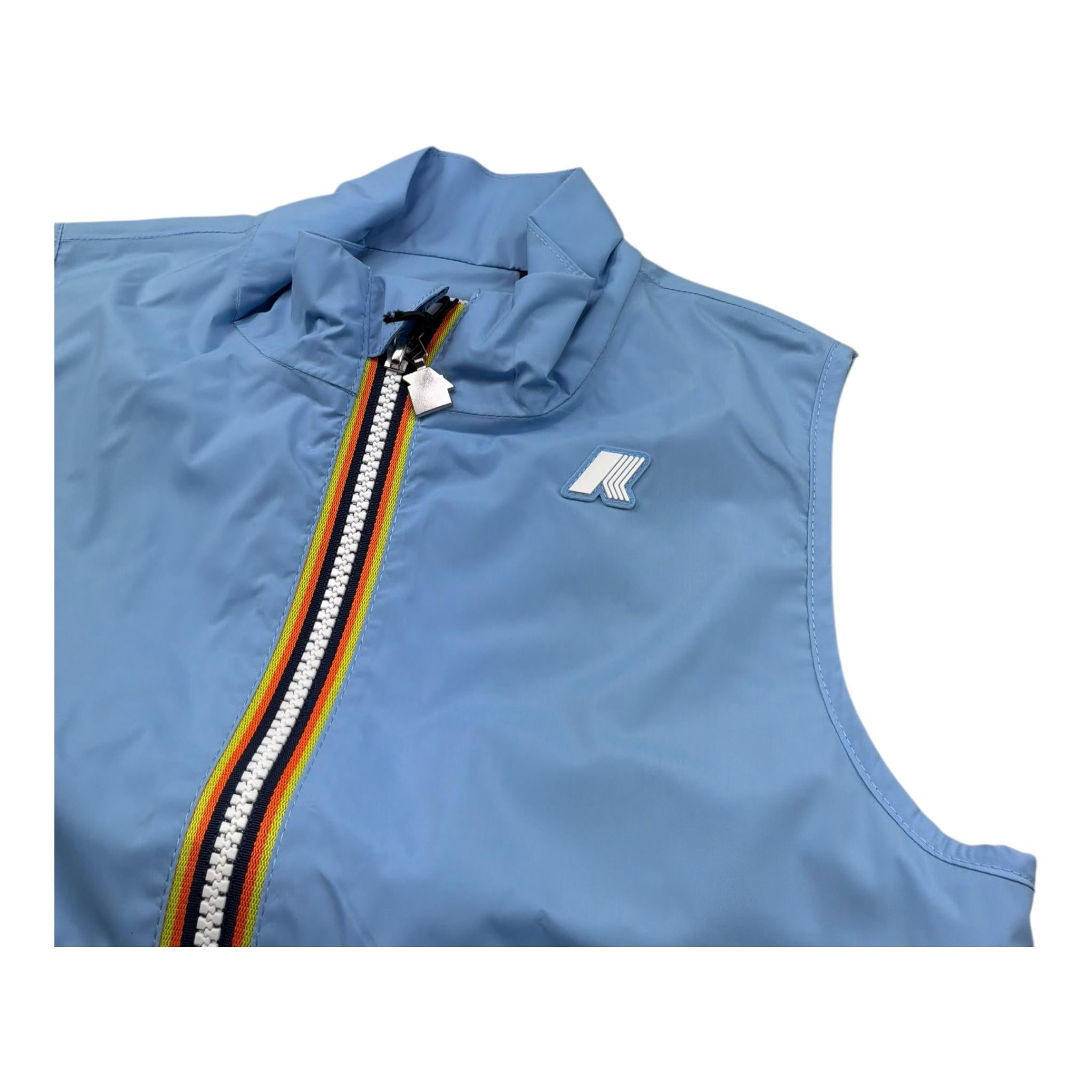 K-Way Giubbino Tinta Unita Modello Smanicato con Zip per Bambino K41336W AZZURRO K-WAY 