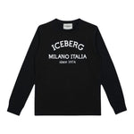 ICEBERG shirt tinta unita con stampa in contrasto Nero per Bambino TSICE5329J NERO ICEBERG 