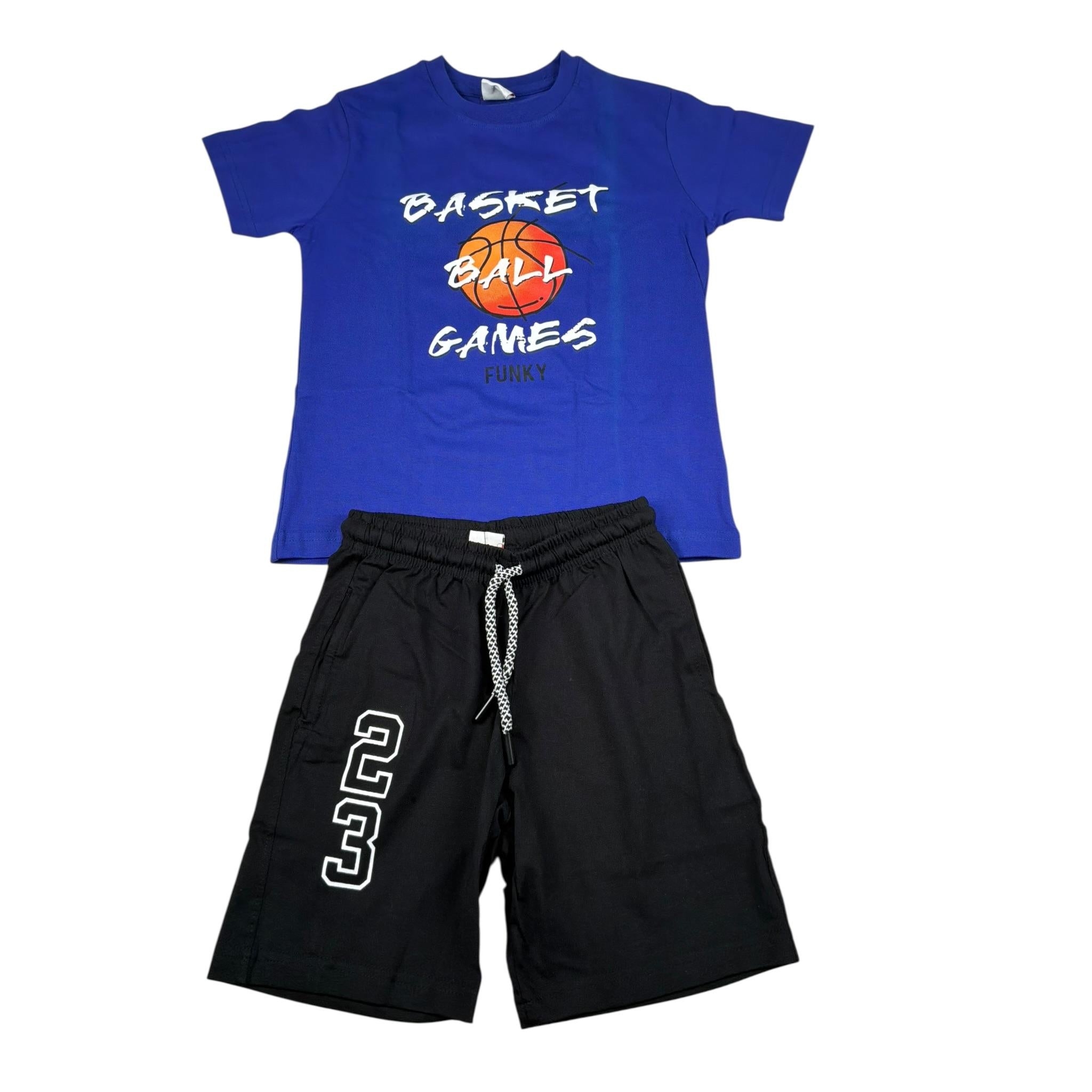 Funky Completo 2 Pezzi T-Shirt-Bermuda Blu per Neonato 25301112N BLU FUNKY 