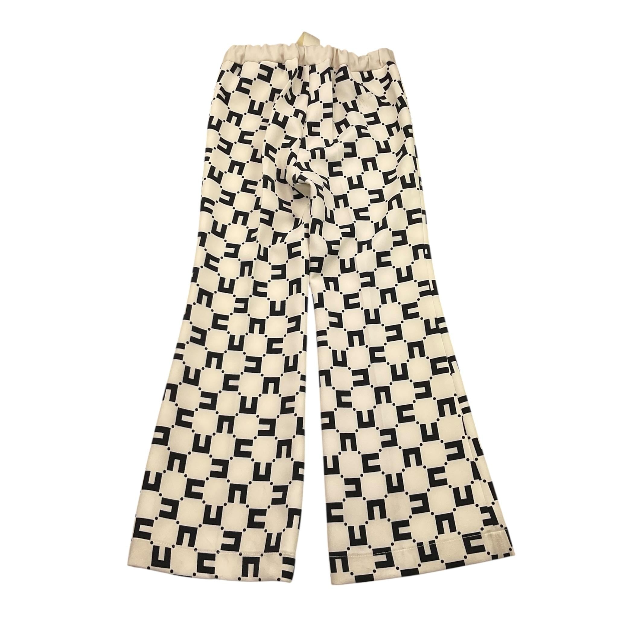 Elisabetta Franchi Pantalone Tinta Unita Logato Bicolore per Bambina EGPA060 PANNA ELISABETTA FRANCHI 