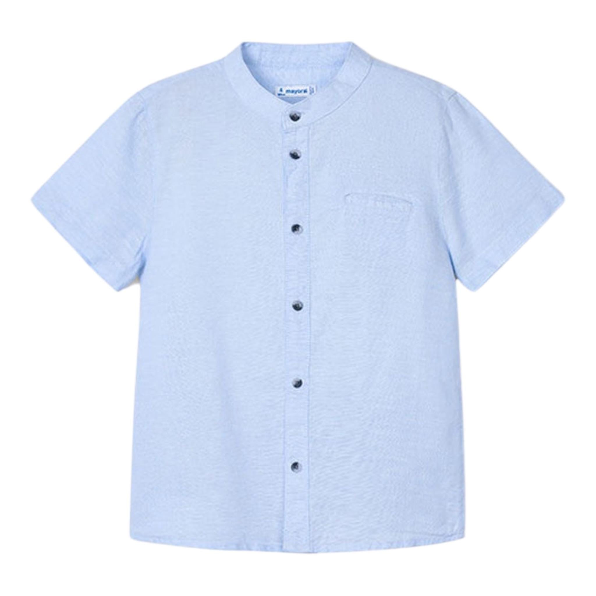 Mayoral Camicia Mezza Manica Tinta Unita per Bambino 3113 AZZURRO MAYORAL 