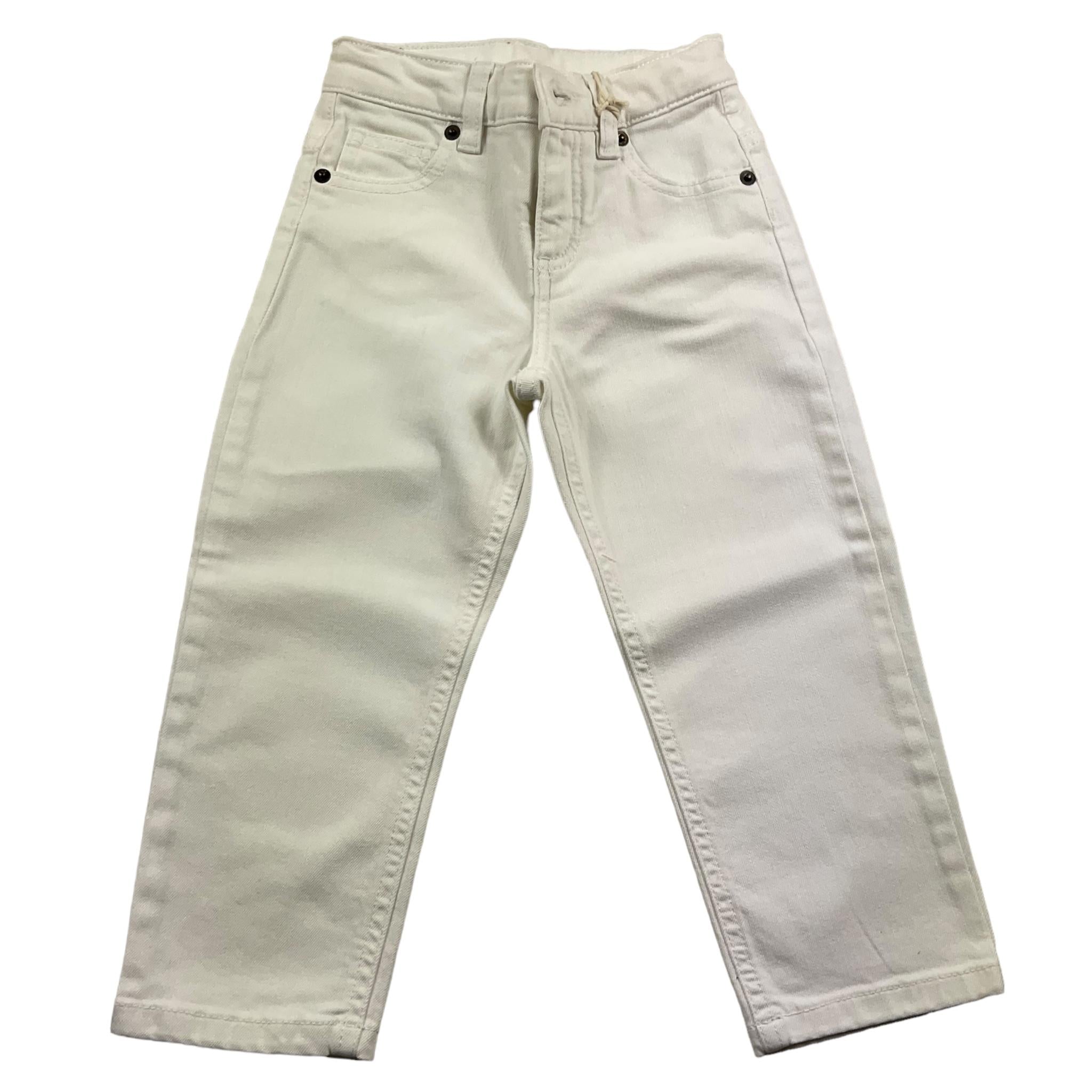 Dondup Jeans Tinta Unita Con 5 Tasche Bianco Per Bambina DU6P80 BIANCO DOU DOU 
