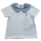 Trussardi T-Shirt Girocollo Tinta Unita con Colletto per Neonato TIP26119TS BIANCO TRUSSARDI 