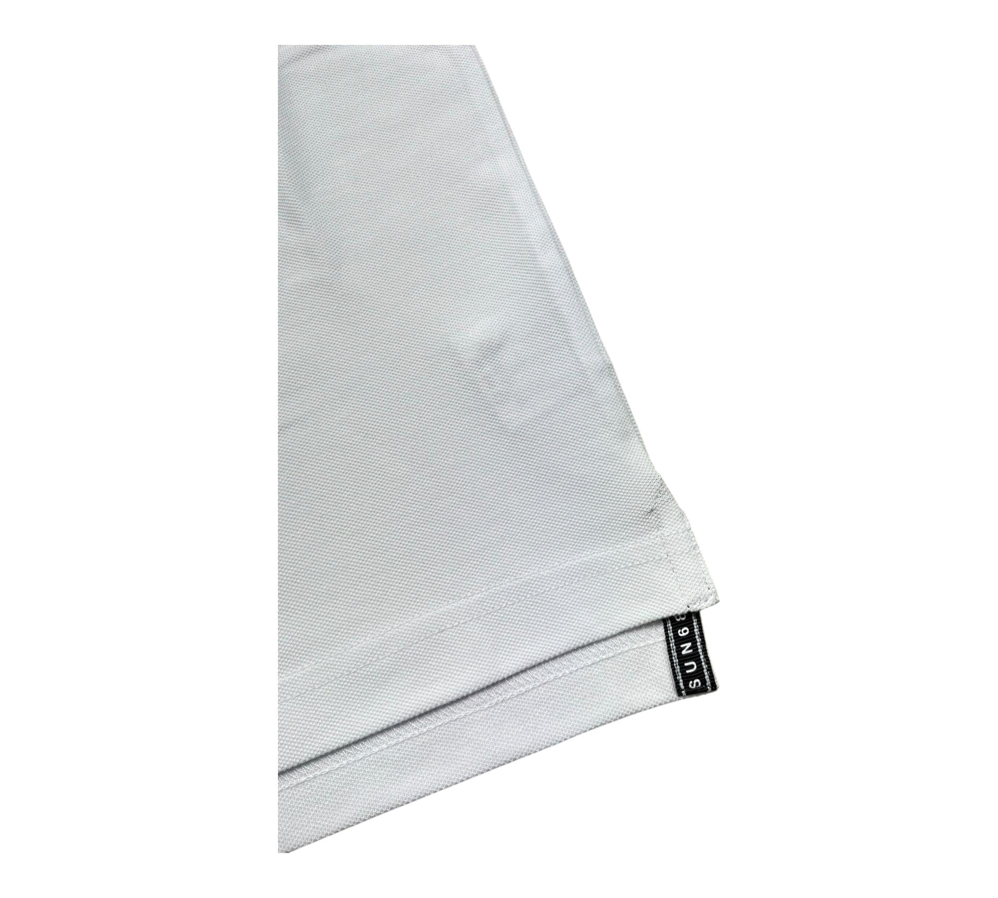 Sun68 Polo Mezza Manica Tinta Unita con Logo per Bambino A32314 BIANCO SUN68 