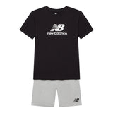 New Balance Completo 2 Pezzo T-Shirt-Bermuda Bicolore per Bambino LAKB0103 NERO/GRIGIO NEW BALANCE 