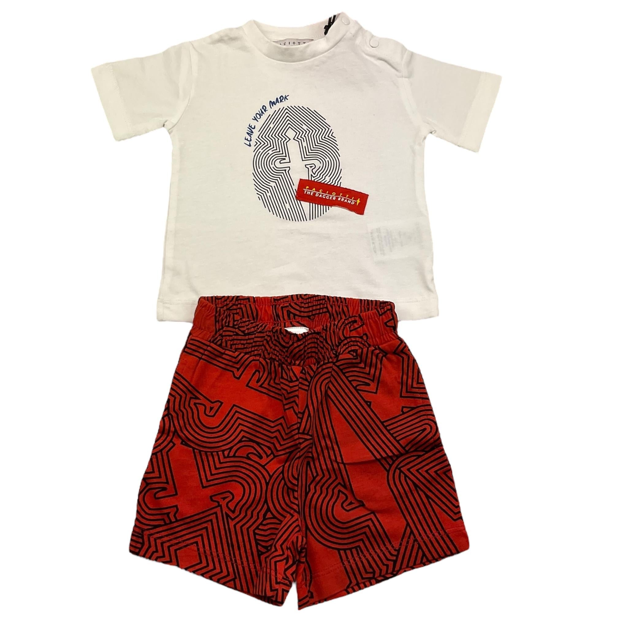 Cesare Paciotti Completo 2 Pezzi T-Shirt-Bermuda per Neonato COMP5122B BIANCO CESARE PACIOTTI 