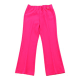 Twinset Pantalone Tinta Unita Modello Zampa Con Elastico In Vita Fuxia Per Bambina