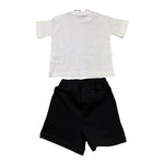 Cesare Paciotti Completo 2 Pezzi T-Shirt-Bermuda Bicolore per Neonato COMP5120B BIANCO/NERO CESARE PACIOTTI 