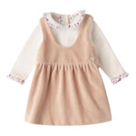 MINI BANDA completo 2pz salopette-body bicolore Bianco/beige per Neonata 3A792 BIANCO/BEIGE MINI BANDA 