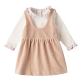 MINI BANDA completo 2pz salopette-body bicolore Bianco/beige per Neonata 3A792 BIANCO/BEIGE MINI BANDA 