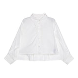 Maison Margiela Camicia Tinta Unita Con Maniche A Sbuffo Bianco Per Bambina