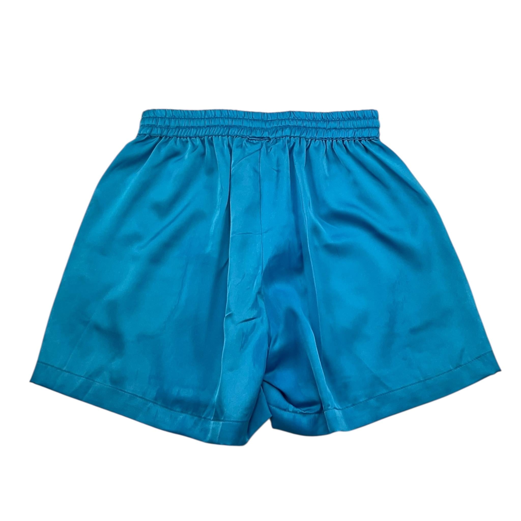 Met Short Tinta Unita con Elastico In Vita per Bambina ME230 AZZURRO MET 