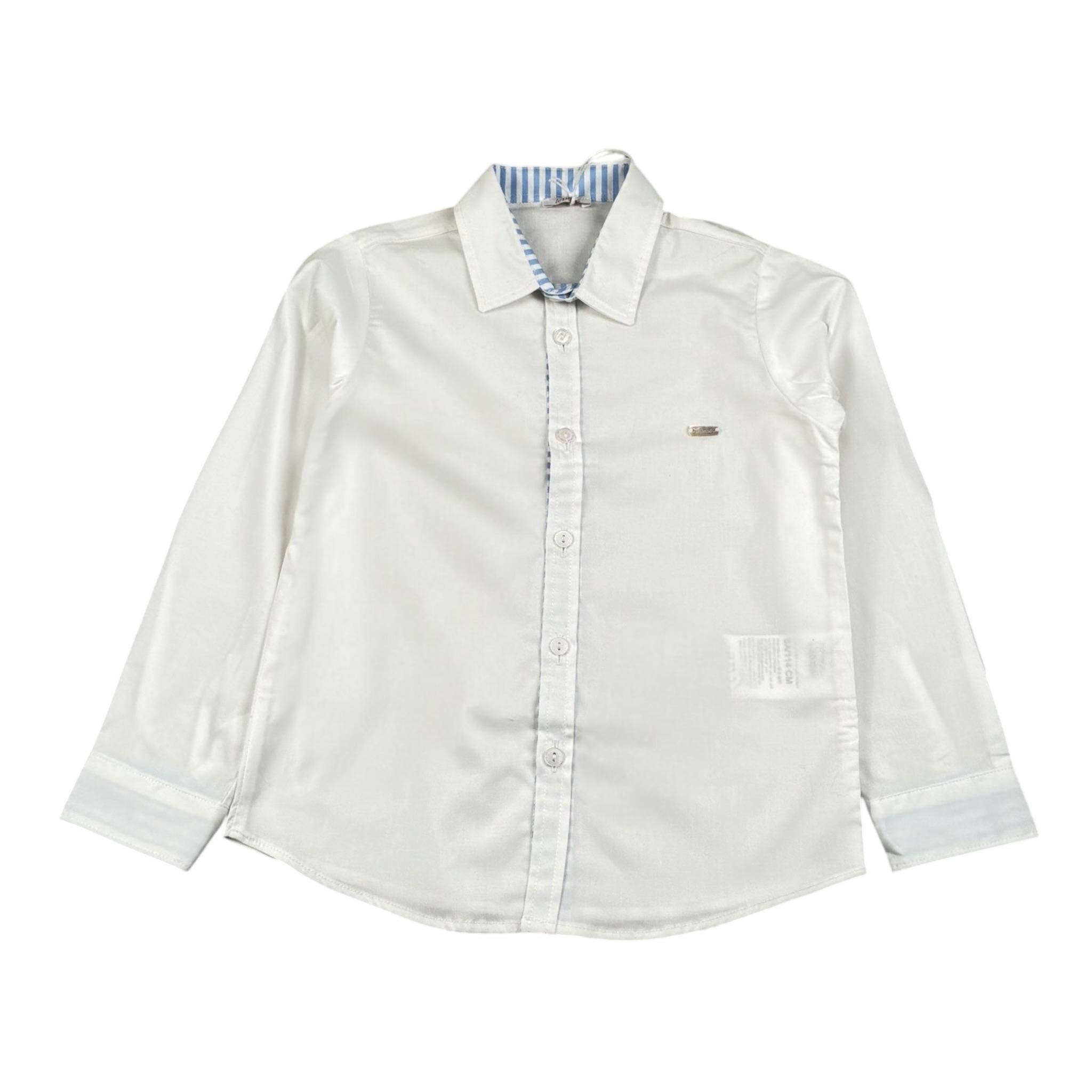 Le Bebe' Camicia Tinta Unita con Logo per Neonato LBB4095 BIANCO LE BEBE' 