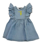 Trussardi Abito In Denim Giromanica con Stampa per Neonata ABH AZZURRO TRUSSARDI 