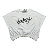 Iceberg T-Shirt Girocollo Tinta Unita con Stampa per Bambina TSICE5159JX BIANCO ICEBERG 