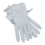 Les Gamins Guanti Tinta Unita Traforati per Bambina 99033 BIANCO LES GAMINS 