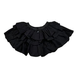 Dou Dou Gonna Tinta Unita con Balze E Elastico In Vita per Bambina DW7A61XX NERO DOU DOU 