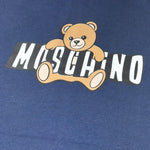 Moschino Abito Mezza Manica Tinta Unita con Stampa per Bambina HDV0HL BLU MOSCHINO 