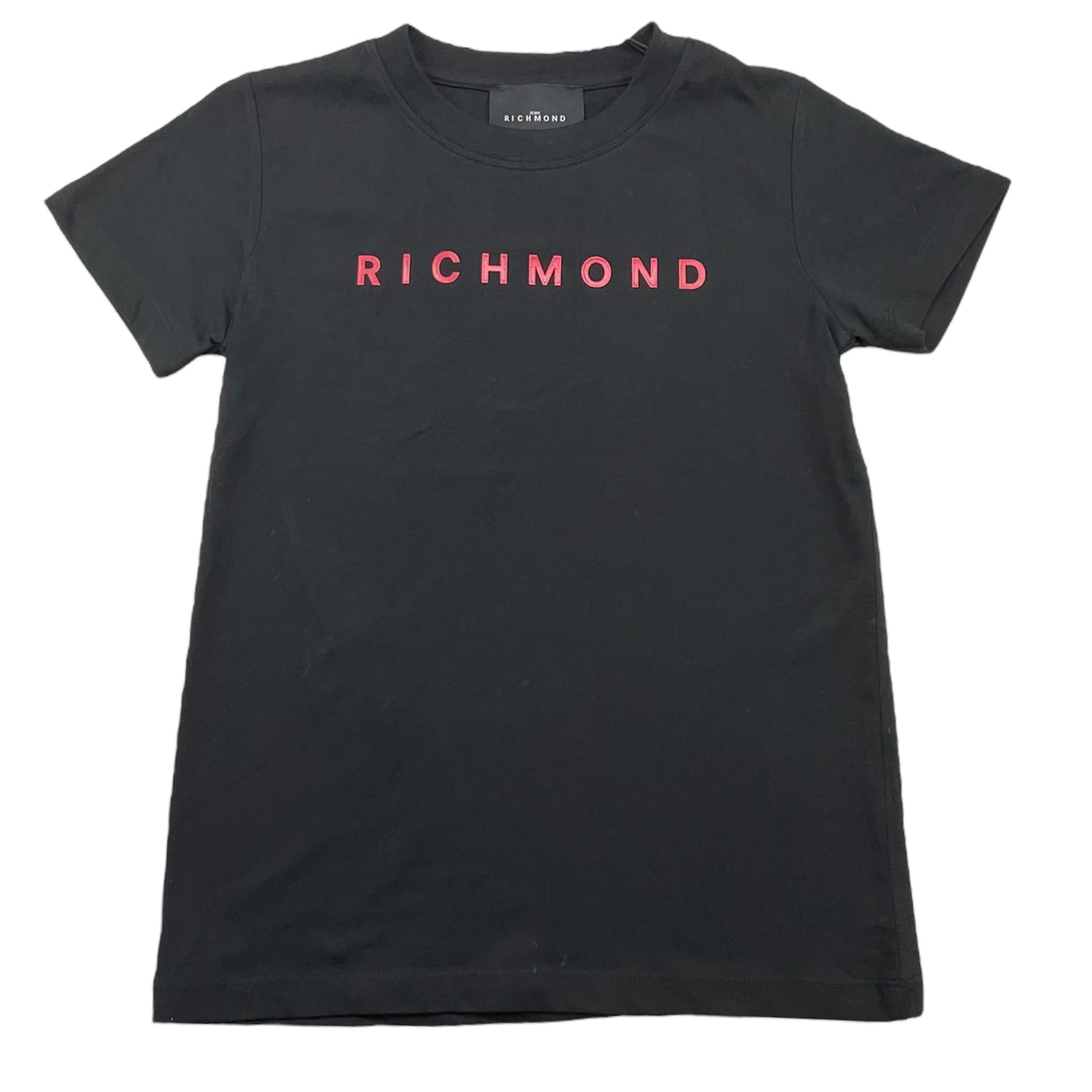 JOHN RICHMOND t-shirt girocollo tinta unita cn stampa in contrasto Nero per Bambina RGA25200TS NERO JOHN RICHMOND 