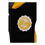 GUESS felpa con zip e cappuccio tinta uinita cn cappuccio in contrasto Nero per Bambino L4YQ03KA6R4 NERO GUESS 